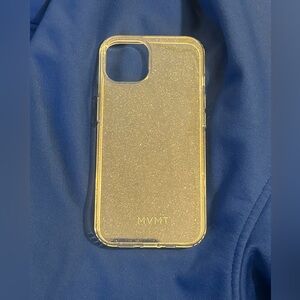 New iPhone case clear with gold shimmer MVMT